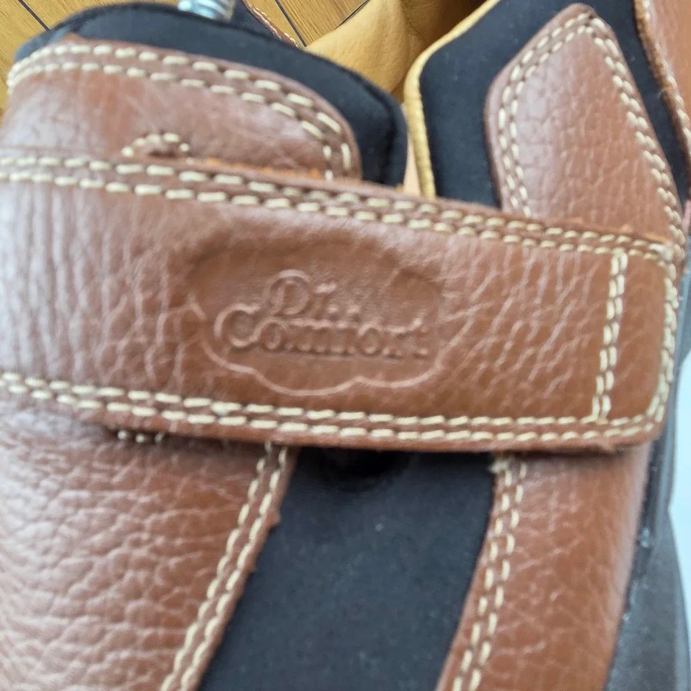 Dr Comfort Douglas 6620 Mens Brown Leather Lycra Orthopedic Shoes 10.5 XW